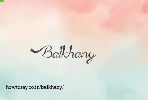 Balkhany