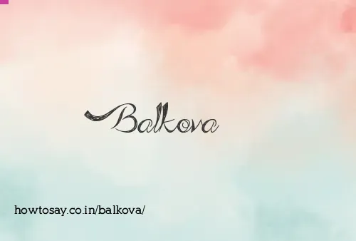 Balkova
