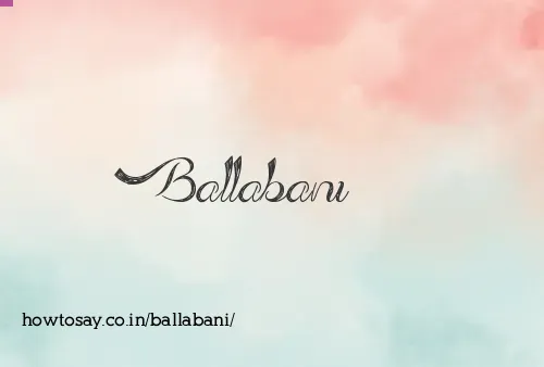 Ballabani