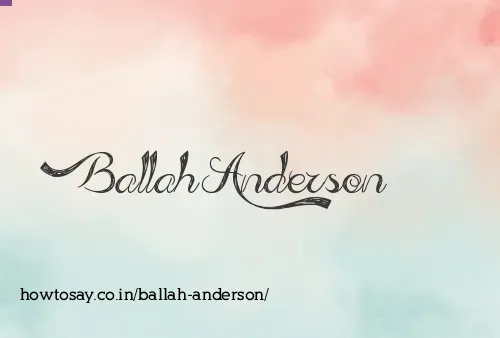 Ballah Anderson
