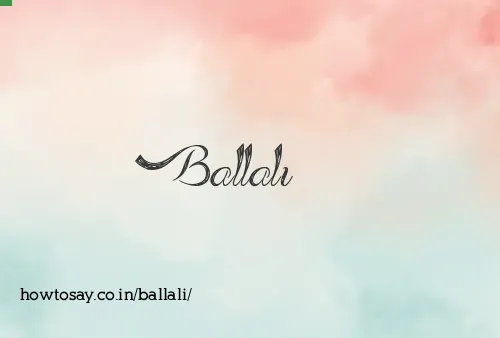Ballali