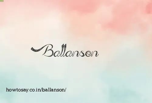 Ballanson