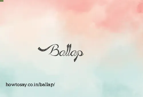 Ballap