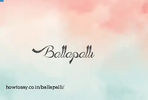 Ballapalli