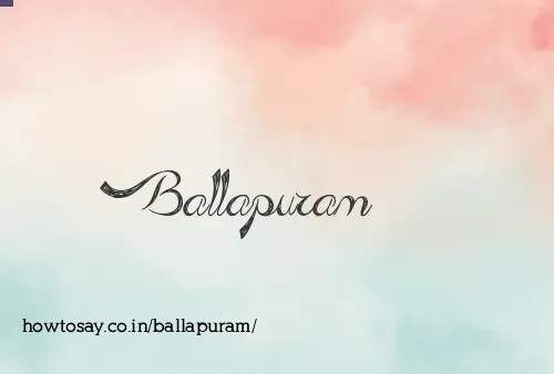 Ballapuram