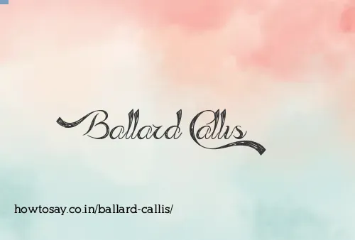 Ballard Callis