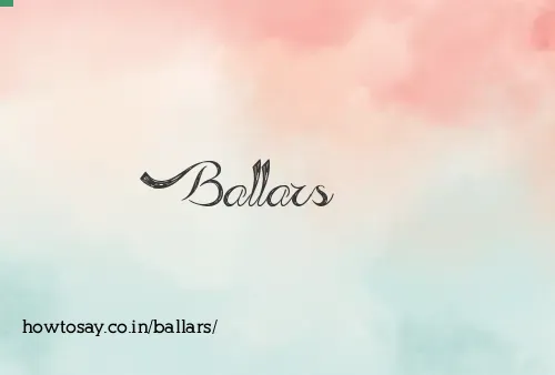 Ballars