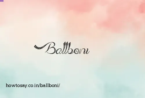 Ballboni