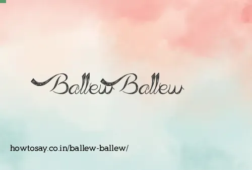 Ballew Ballew