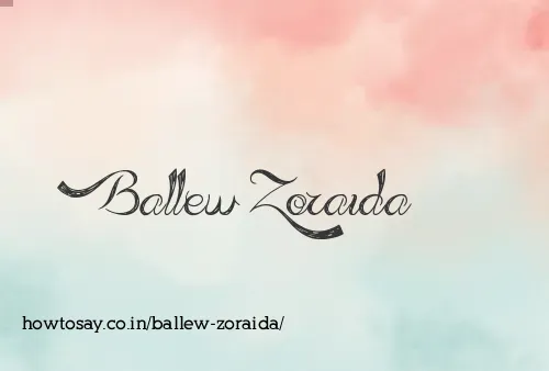 Ballew Zoraida