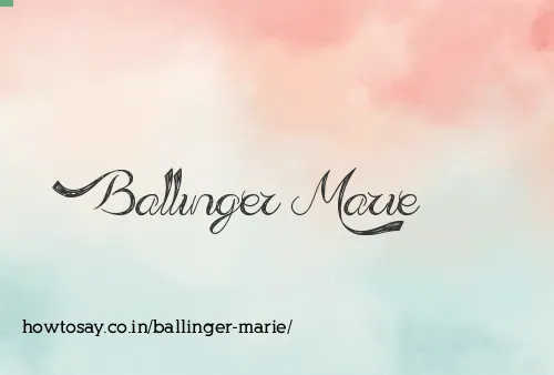 Ballinger Marie
