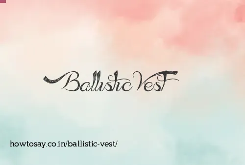 Ballistic Vest