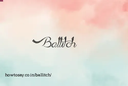 Ballitch
