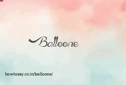 Balloone