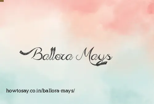 Ballora Mays