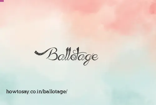 Ballotage