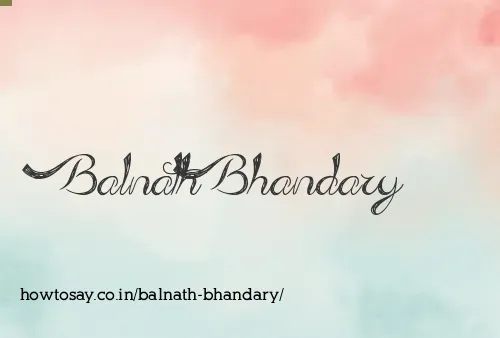 Balnath Bhandary