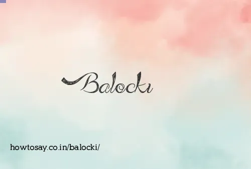 Balocki