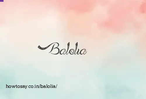 Balolia