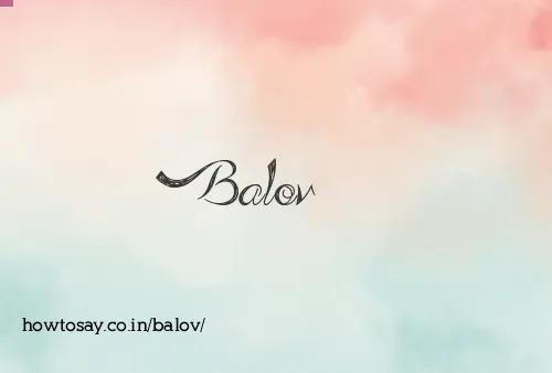 Balov