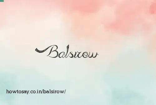 Balsirow