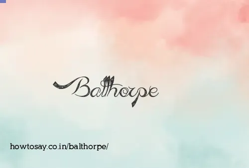 Balthorpe