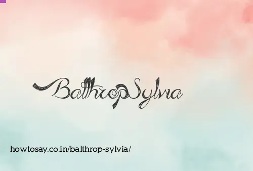 Balthrop Sylvia
