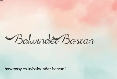 Balwinder Basran