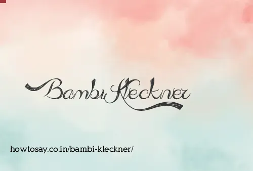 Bambi Kleckner