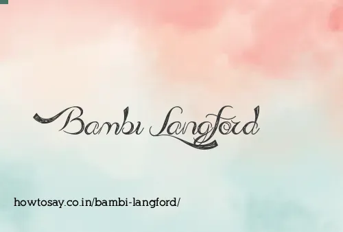 Bambi Langford