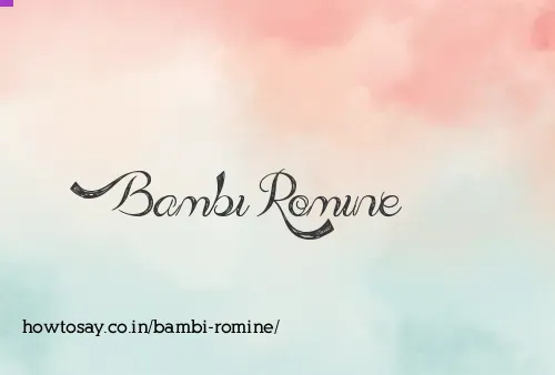 Bambi Romine