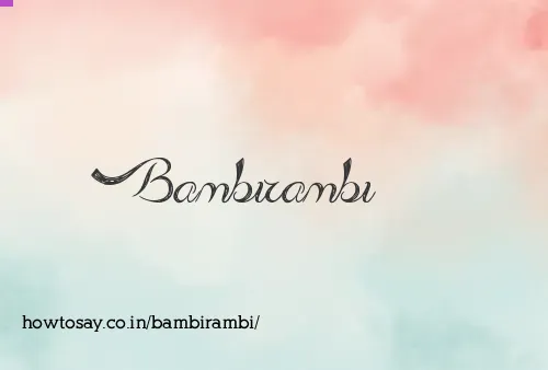 Bambirambi