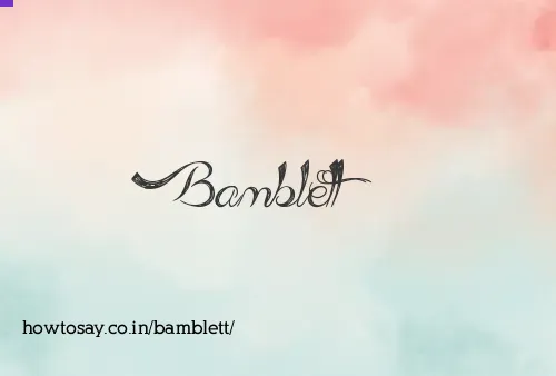 Bamblett