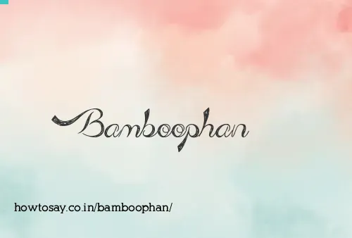Bamboophan