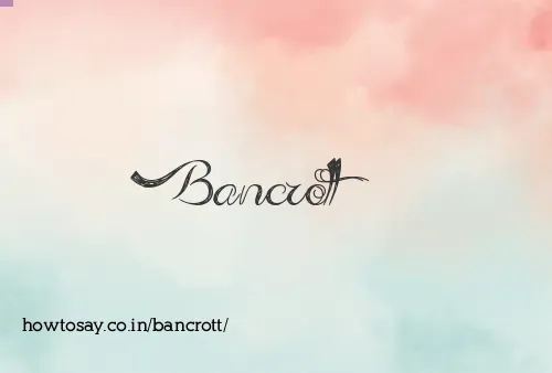 Bancrott
