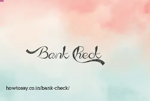 Bank Check