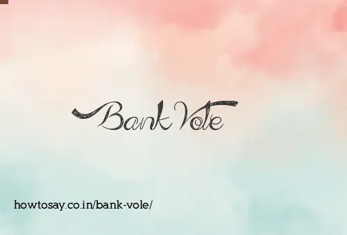 Bank Vole