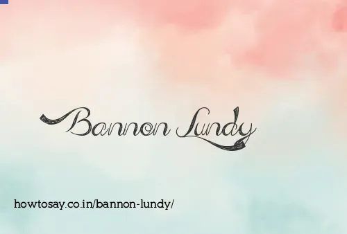 Bannon Lundy