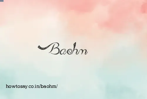 Baohm