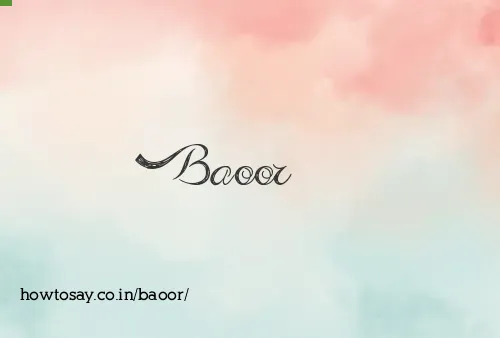 Baoor