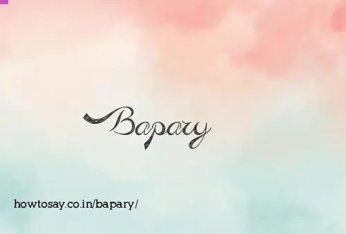 Bapary