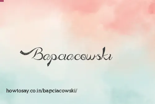 Bapciacowski