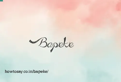 Bapeke