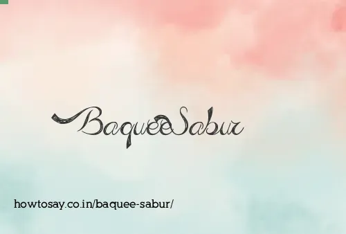 Baquee Sabur