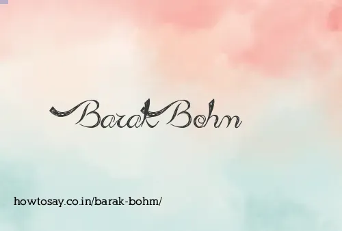 Barak Bohm