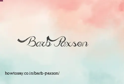 Barb Paxson