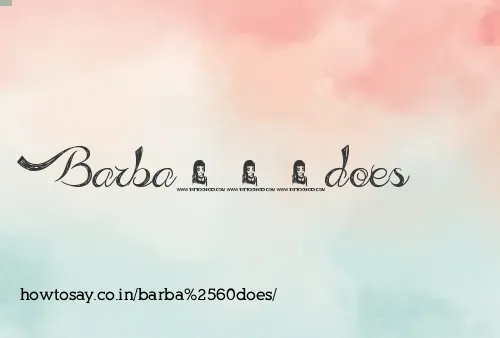 Barba`does