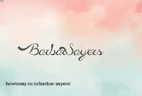 Barbar Sayers