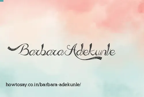 Barbara Adekunle