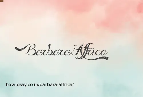 Barbara Affrica